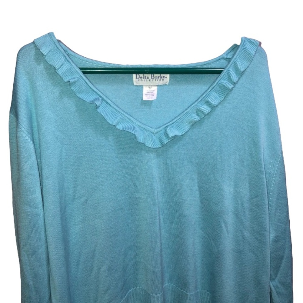 Delta Burke Blue Sweater Blouse